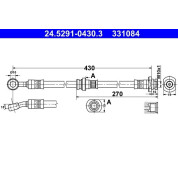 ATE | Bremsschlauch | 24.5291-0430.3