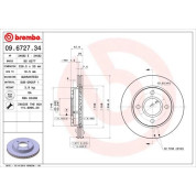 Brembo | Bremsscheibe | 09.6727.34