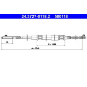 ATE | Seilzug, Feststellbremse | 24.3727-0118.2