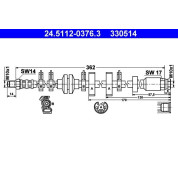 ATE | Bremsschlauch | 24.5112-0376.3