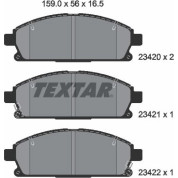 Textar | Bremsbelagsatz, Scheibenbremse | 2342001