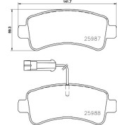 Brembo | Bremsbelagsatz, Scheibenbremse | P 61 130