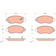 TRW | Bremsbelagsatz, Scheibenbremse | GDB1424