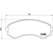 Brembo | Bremsbelagsatz, Scheibenbremse | P 54 029