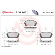 Brembo | Bremsbelagsatz, Scheibenbremse | P 30 040