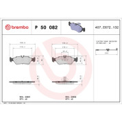 Brembo | Bremsbelagsatz, Scheibenbremse | P 50 082