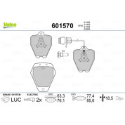 Valeo | Bremsbelagsatz, Scheibenbremse | 601570