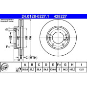 ATE | Bremsscheibe | 24.0128-0227.1