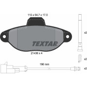 Textar | Bremsbelagsatz, Scheibenbremse | 2143609