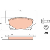 TRW | Bremsbelagsatz, Scheibenbremse | GDB2082