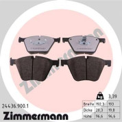 Zimmermann | Bremsbelagsatz, Scheibenbremse | 24436.900.1