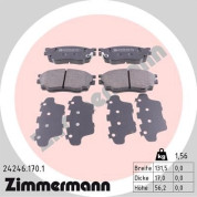 Zimmermann | Bremsbelagsatz, Scheibenbremse | 24246.170.1