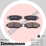 Zimmermann | Bremsbelagsatz, Scheibenbremse | 21012.150.2