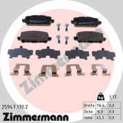 Zimmermann | Bremsbelagsatz, Scheibenbremse | 25947.170.2