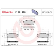 Brembo | Bremsbelagsatz, Scheibenbremse | P 79 005