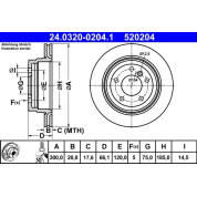 ATE | Bremsscheibe | 24.0320-0204.1