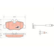 TRW | Bremsbelagsatz, Scheibenbremse | GDB1601