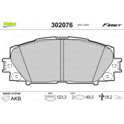 Valeo | Bremsbelagsatz, Scheibenbremse | 302076