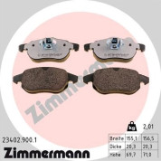 Zimmermann | Bremsbelagsatz, Scheibenbremse | 23402.900.1