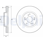 Delphi | Bremsscheibe | BG4698C