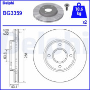 Delphi | Bremsscheibe | BG3359