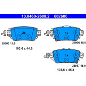 ATE | Bremsbelagsatz, Scheibenbremse | 13.0460-2600.2