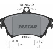 Textar | Bremsbelagsatz, Scheibenbremse | 2198304