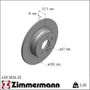 Zimmermann | Bremsscheibe | 400.3656.20