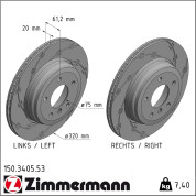 Zimmermann | Bremsscheibe | 150.3405.53