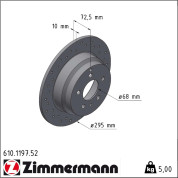 Zimmermann | Bremsscheibe | 610.1197.52