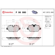 Brembo | Bremsbelagsatz, Scheibenbremse | P 06 080