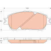 TRW | Bremsbelagsatz, Scheibenbremse | GDB3610