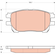 TRW | Bremsbelagsatz, Scheibenbremse | GDB3414