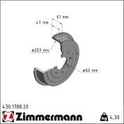 Zimmermann | Bremstrommel | 430.1788.20