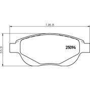 Brembo | Bremsbelagsatz, Scheibenbremse | P 61 137