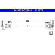 ATE | Bremsschlauch | 24.5125-0230.3