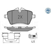 Meyle | Bremsbelagsatz, Scheibenbremse | 025 239 8418/PD