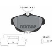 Textar | Bremsbelagsatz, Scheibenbremse | 2446201