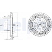 Delphi | Bremsscheibe | BG3827