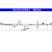 ATE | Seilzug, Feststellbremse | 24.3727-0794.2