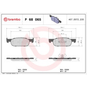 Brembo | Bremsbelagsatz, Scheibenbremse | P 68 065