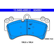 ATE | Bremsbelagsatz, Scheibenbremse | 13.0460-4993.2