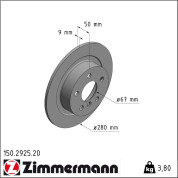 Zimmermann | Bremsscheibe | 150.2925.20