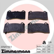 Zimmermann | Bremsbelagsatz, Scheibenbremse | 22569.150.1