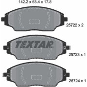 Textar | Bremsbelagsatz, Scheibenbremse | 2572201