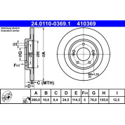 ATE | Bremsscheibe | 24.0110-0369.1