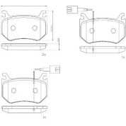 Brembo | Bremsbelagsatz, Scheibenbremse | P 23 184