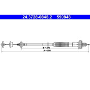 ATE | Seilzug, Kupplungsbetätigung | 24.3728-0848.2