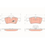 TRW | Bremsbelagsatz, Scheibenbremse | GDB1643