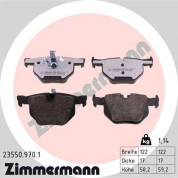 Zimmermann | Bremsbelagsatz, Scheibenbremse | 23550.970.1